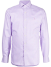 Polo Ralph Lauren Gingham-check Long-sleeve Shirt In Hampton Purple/white