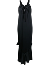 MAISON MARGIELA CREPE SATIN MAXI DRESS