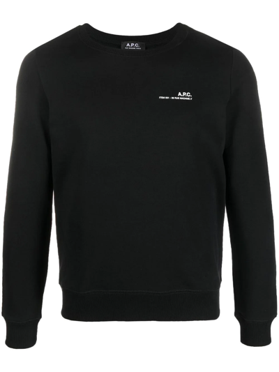 Apc Logo-print Sweatshirt In Black
