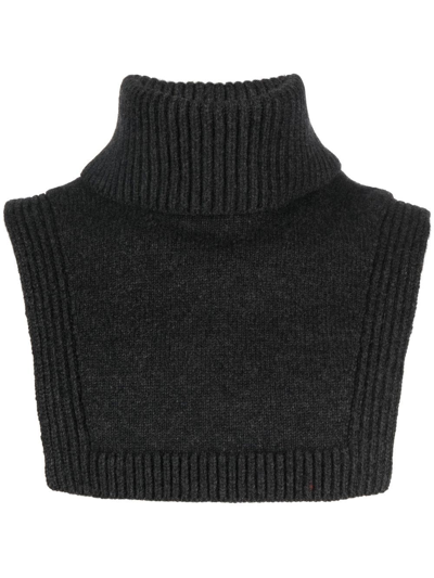 Apc Chunky Ribbed-knit Scarf In Grau