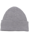 Lacoste Chunky Ribbed-knit Beanie In Grau