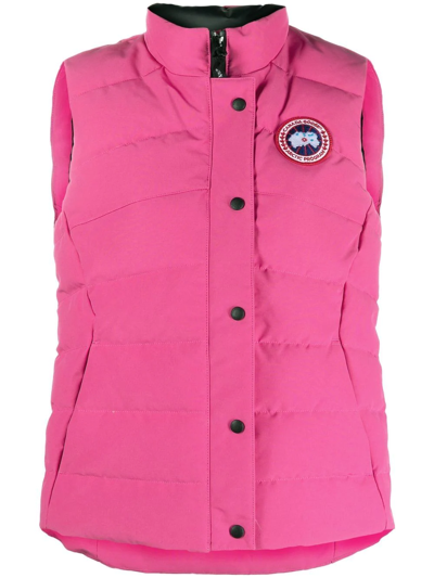 Canada Goose Logo-patch Down-feather Gilet In Rosa