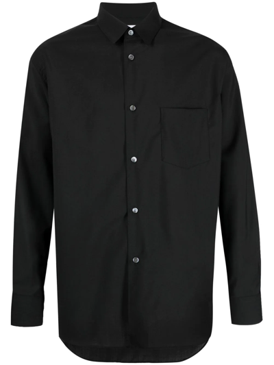 Comme Des Garçons Shirt Shape 2 Long-sleeve Shirt In Black