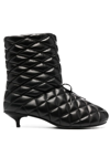 ABRA DIAMOND-QUILTED LEATHER BOOTS
