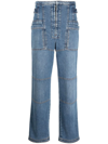 Stella Mccartney Straight-leg Cargo Jeans In Blau