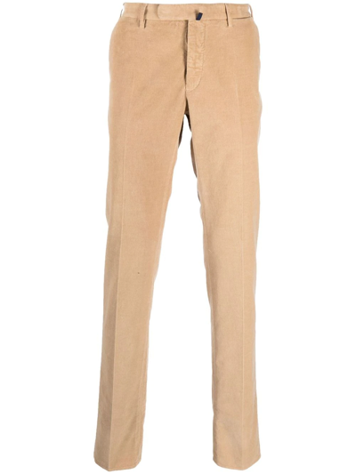 Incotex Corduroy Slim-fit Trousers In Nude