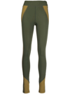 Isabel Marant Étoile Tiso Colour-block Leggings In Grün
