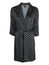 KARL LAGERFELD MONOGRAM BELTED ROBE