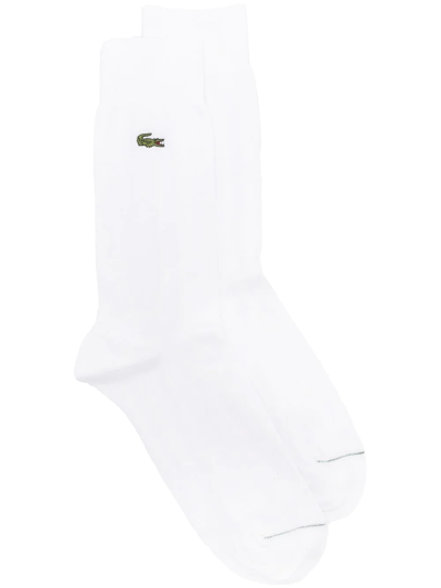 Lacoste Unisex 3-pack High-cut Socks - 3 - 5.5 In White