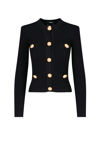Balmain Black Cropped Cardigan