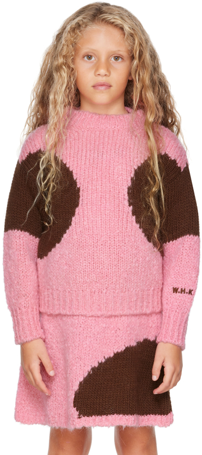 Weekend House. Kids Pink Dot Sweater