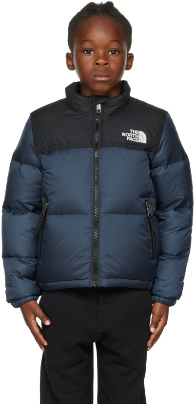 The North Face Navy Down 1996 Retro Nuptse Little Kids Jacket In