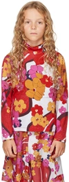 Erl Kids Multicolor Floral Turtleneck In Floral