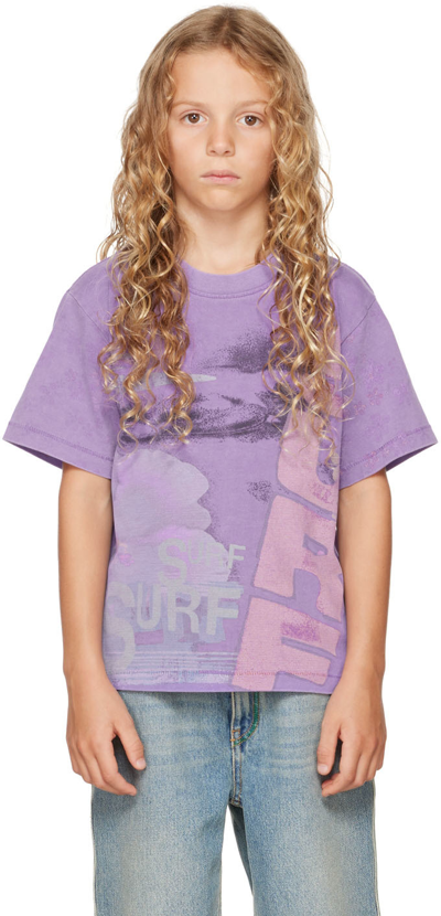 Erl Kids Purple Surf T-shirt