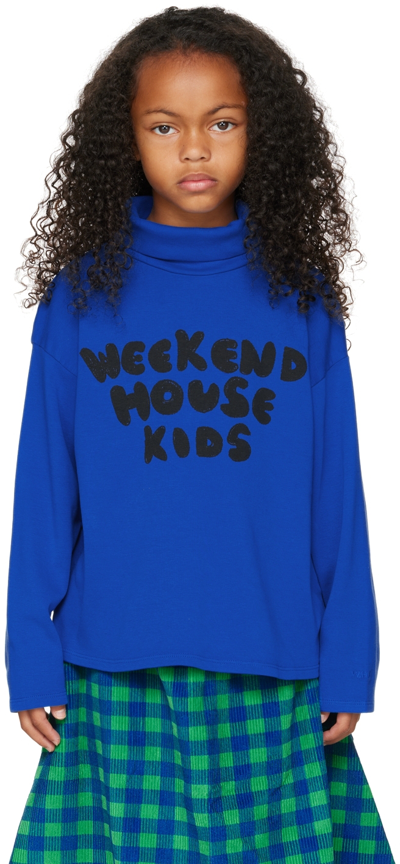 Weekend House. Kids Blue Logo Long Sleeve T-shirt