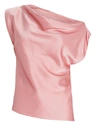 Paris Georgia Women's Christophe Draped Satin Off-the-shoulder Top In Pink