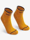 MOTHER BABY STEPS ANKLE MF YELLOW/NAVY SOCKS IN WHITE