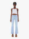 Mother The Runaway High Waist Frayed Hem Jeans In Blue
