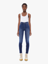 Mother The Stunner Ankle Step Fray Jeans In Cross Your Fingers In Blue