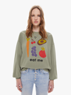 Mother The Drop Square Stargazer Cotton Graphic Sweatshirt In Green