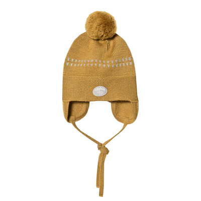 Lillelam Kids' Knit Hat Ocher In Yellow