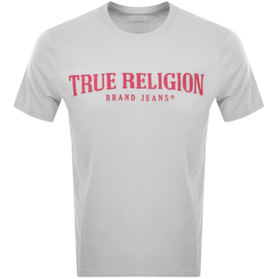 True Religion Arch Logo T Shirt Grey In Gray