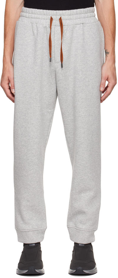 Zegna Gray Essential Lounge Pants In 052 - Grey Melange