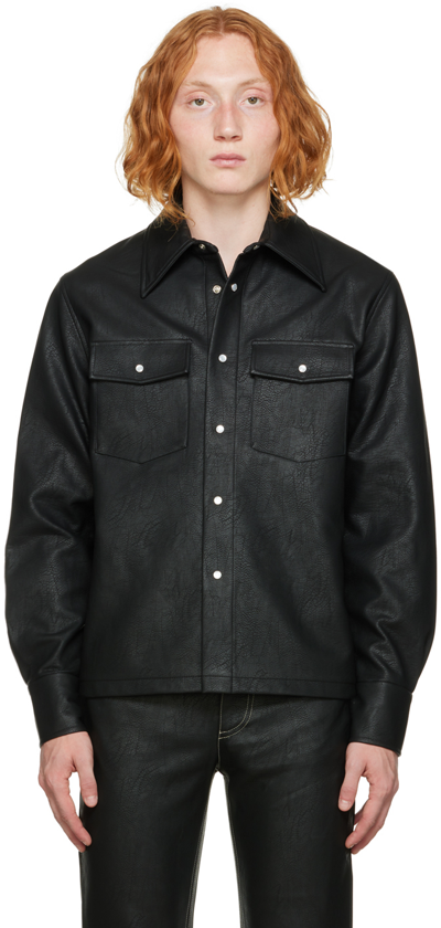 Séfr Ssense Exclusive Black Matsy Faux-leather Jacket | ModeSens