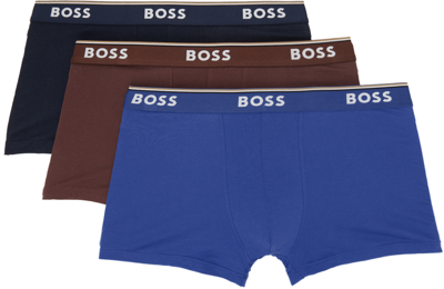 Hugo Boss Three-pack Multicolor Stretch Boxers In 965 Open Miscellaneo