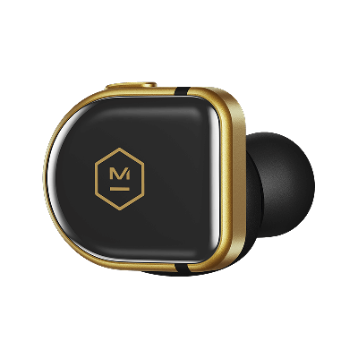 Master & Dynamic® ® Mw08 Wireless Earphones - Black Ceramic And Gold/matte Black Case In Color<lsn_delimiter>
