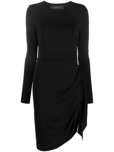 Federica Tosi Asymmetric Black Jersey Dress In Nero