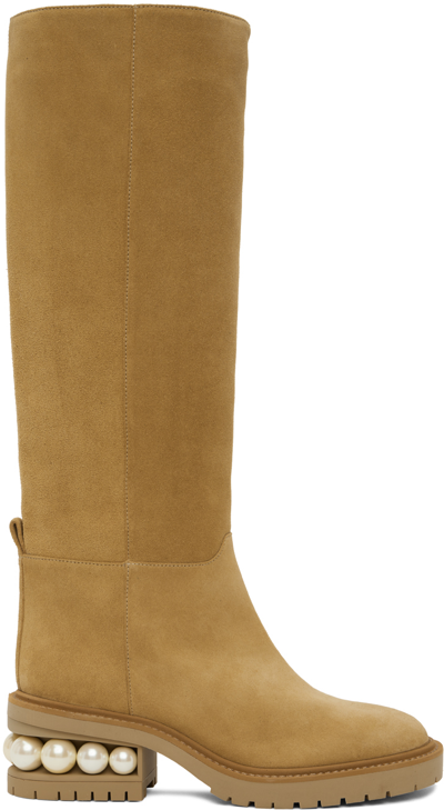 Nicholas Kirkwood Tan Casati Riding Boots In M62 Hazel