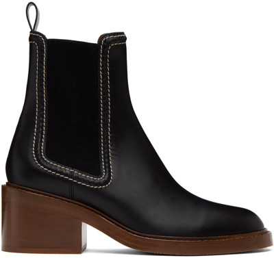 Chloé Black Mallo Boots In 001 Black