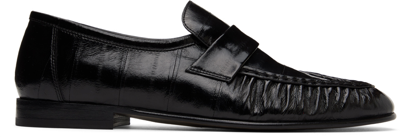 The Row Black Soft Loafers