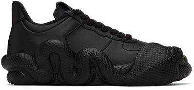 Giuseppe Zanotti Men's Cobra Tonal Leather Low-top Sneakers In Vague Nero