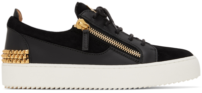 Giuseppe Zanotti May London Suede & Leather Sneakers In Black