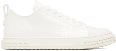 Giuseppe Zanotti Ecoblabber Leather Low-top Sneakers In White