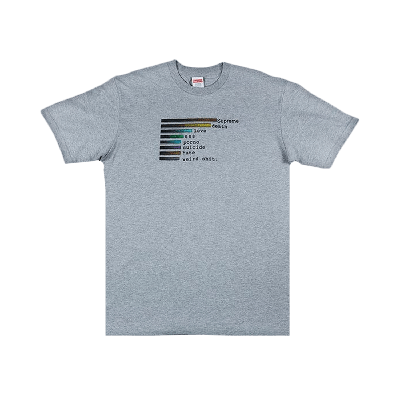 Pre-owned Supreme Chart T-shirt 'grey'