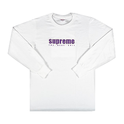 Pre-owned Supreme The Real Shit Long-sleeve Tee 'white'