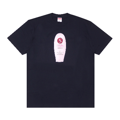 Pre-owned Supreme Super Cream Tee 'navy' In Blue