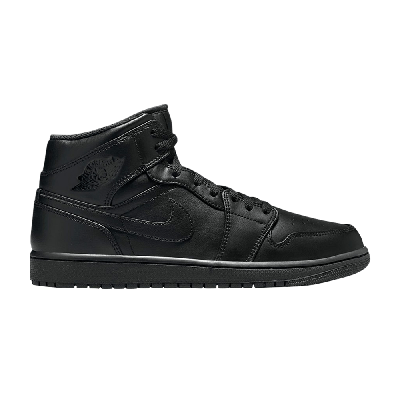 Pre-owned Air Jordan 1 Mid 'triple Black' 2022