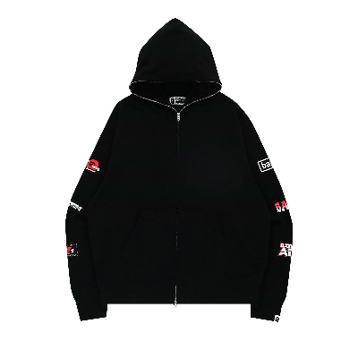 Pre-owned Bape Big Ape Head Digital Mosaic Relaxed Fit Full Zip Hoodie 'black'