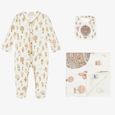 Atelier Choux Paris Ivory Cotton Babysuit Gift Set