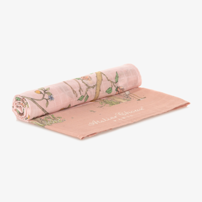 Atelier Choux Paris Babies' Girls Pink Bloom Swaddle (97cm)