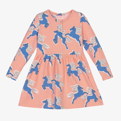 Mini Rodini Babies' Girls Pink & Blue Horse Dress