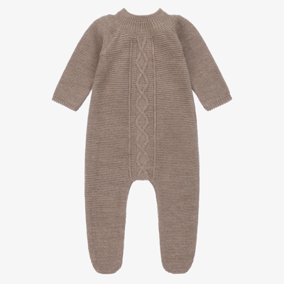 Mebi Brown Knitted Babygrow