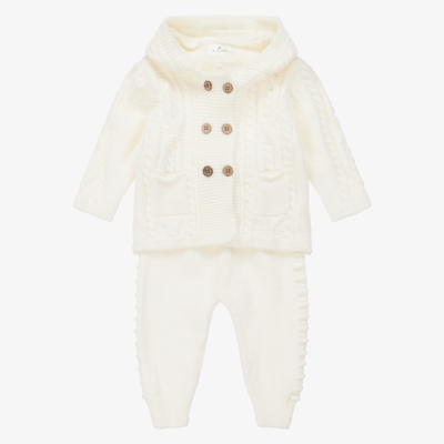 Beau Kid Ivory Knitted Baby Trouser Set