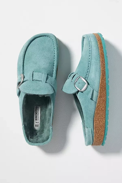 Birkenstock Buckley Shearling Clogs In Blue