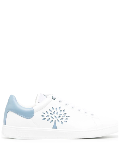 Mulberry Tree Tennis Leather Sneakers In White