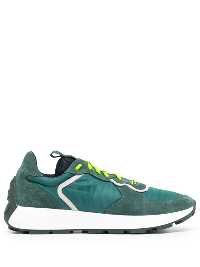 Mulberry Suede-leather Runner Sneakers In Green